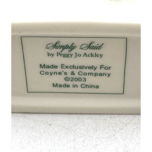 Simply Said Handcrafted Porcelain Mini Gift Bag Vase Peggy Jo Ackley 2003 - Picture 2 of 9